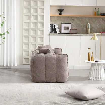 Roomfitters Soft Beanbag Chair with High Resilience Foam Core  Comfortable Square Recliner Sofa for Gaming, Watching TV