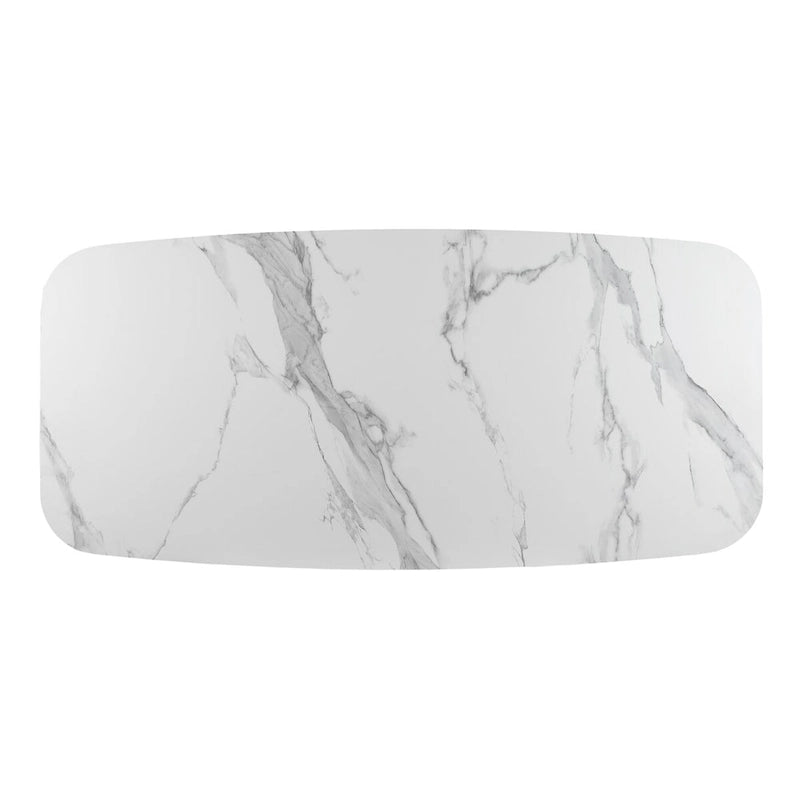 Somette Kenny Modern Marbleized Sintered Stone Dining Set