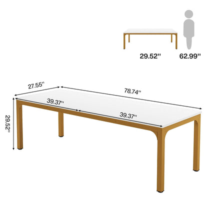 6.5FT Conference Meeting Seminar Business Table Set for 8-12 Person (Set of 2)