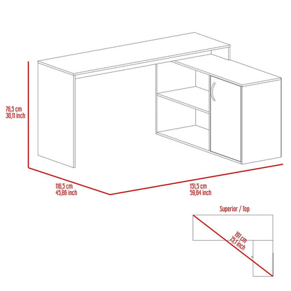 Lyncliff 1-Drawer 2-Shelf L-Shaped Office Desk Smokey OakHigh quality and durable