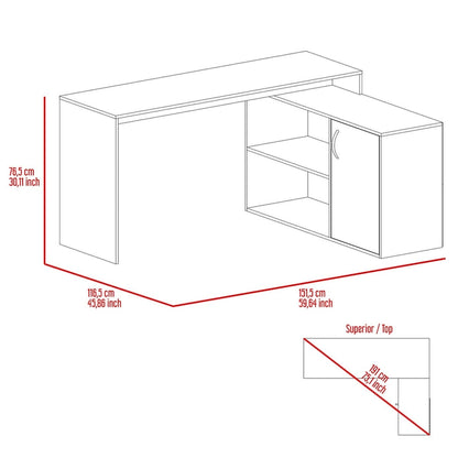Lyncliff 1-Drawer 2-Shelf L-Shaped Office Desk Smokey OakHigh quality and durable