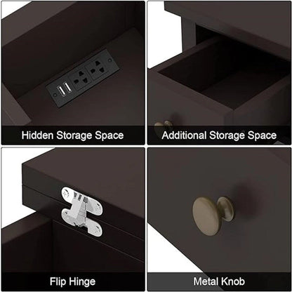 End Table with Flip Top and Charging Station