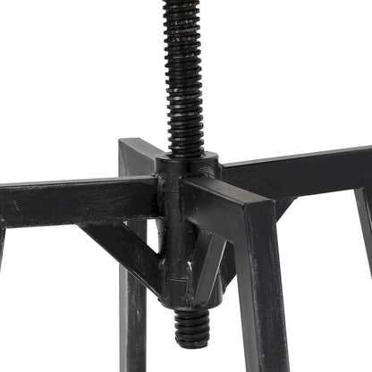 Metal barstool with wooden seat