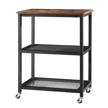 Ledel Industrial Rolling Kitchen Cart Serving Cart With Storage Shelves and Caster Wheels
