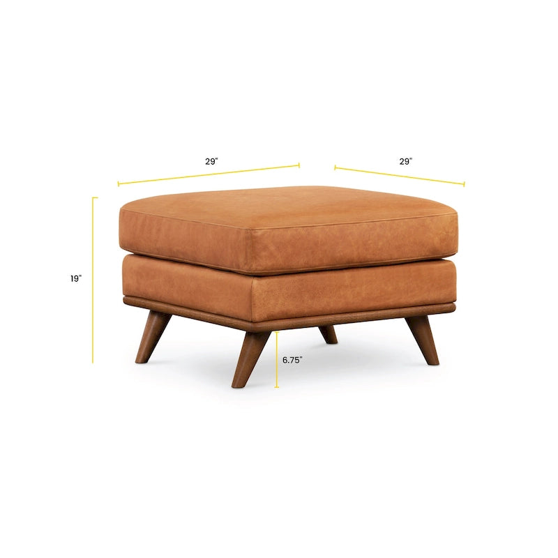 Poly & Bark Nolita Ottoman - Full Grain Genuine Italian Leather
