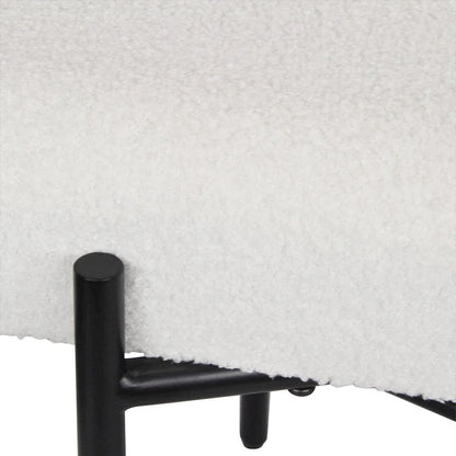 Tingri Modern White Cushion Top Entryway Bench