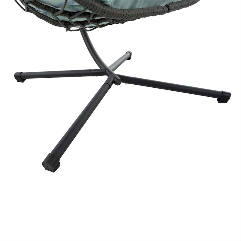 Indoor Outdoor Wicker Hanging Egg Chair with Stand