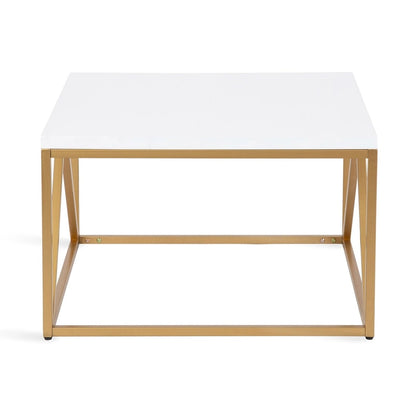 Kate and Laurel Kaya Wood and Metal Coffee Table - 28x28x18