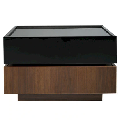 Rotating Coffee Table with 2 Drawers