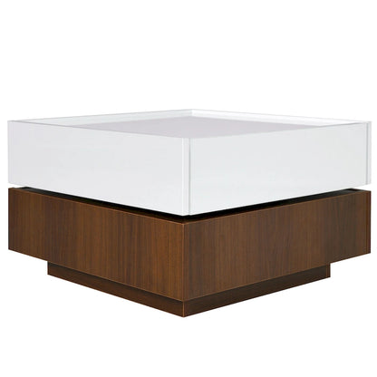 Rotating Coffee Table with 2 Drawers