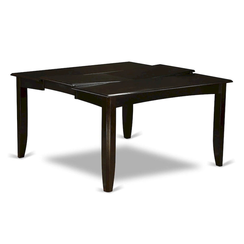 East West Furniture Dining Table Set Includes a Square Table with Butterfly Leaf and Dining Chairs (Chair Seat Type Options)