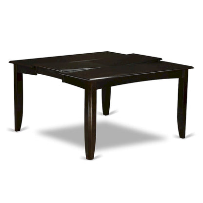 East West Furniture Dining Table Set Includes a Square Table with Butterfly Leaf and Dining Chairs (Chair Seat Type Options)