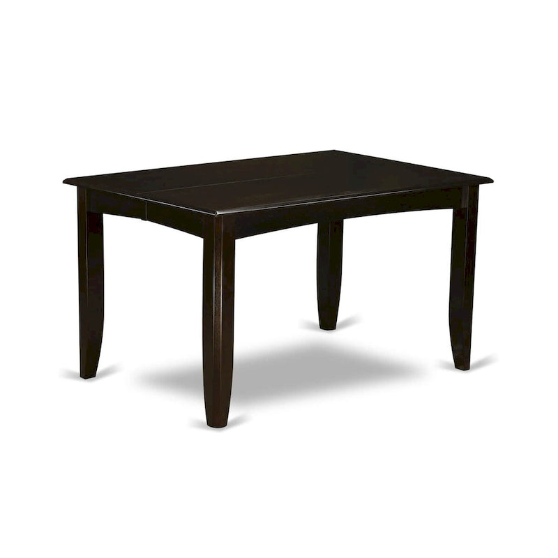 East West Furniture Dining Table Set Includes a Square Table with Butterfly Leaf and Dining Chairs (Chair Seat Type Options)