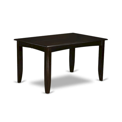 East West Furniture Dining Table Set Includes a Square Table with Butterfly Leaf and Dining Chairs (Chair Seat Type Options)