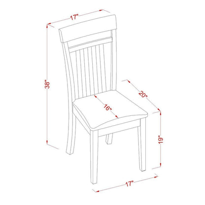 East West Furniture Dining Table Set Includes a Square Table with Butterfly Leaf and Dining Chairs (Chair Seat Type Options)