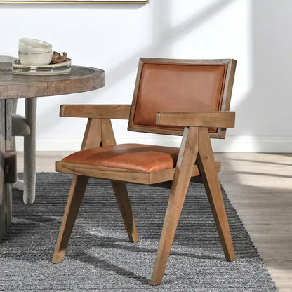 Classic Home Dolton Top Grain Leather Arm Chair