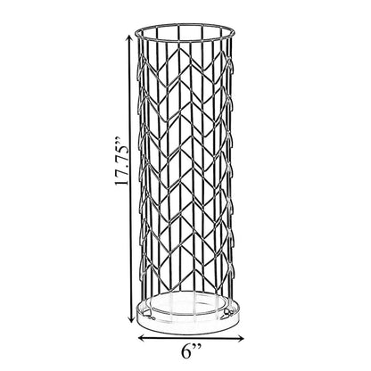 Black Round Horizontal Design Umbrella Holder Stand for Indoor and Outdoor with Drip Water Tray
