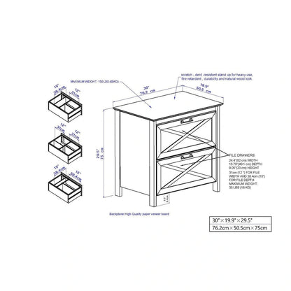 Saint Birch 2-Drawer File Cabinet
