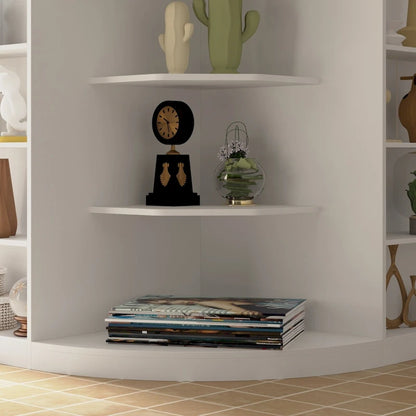 White Welcome Desk with Side Drawer and Cabinet - Reception Solution