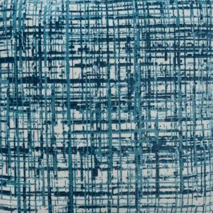 HomeRoots 18 Blue Polyester Blend Ottoman