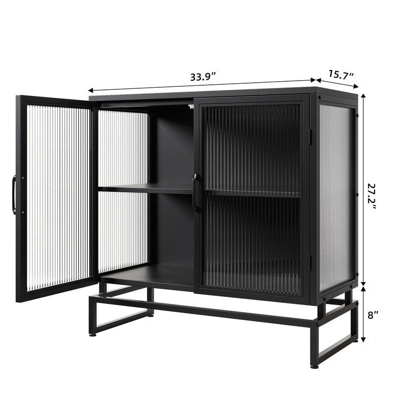 Glass side cabinet