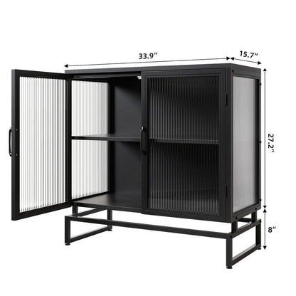 Glass side cabinet