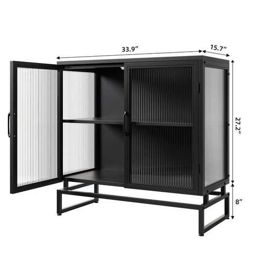 Glass side cabinet