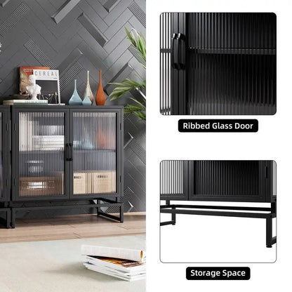 Glass side cabinet