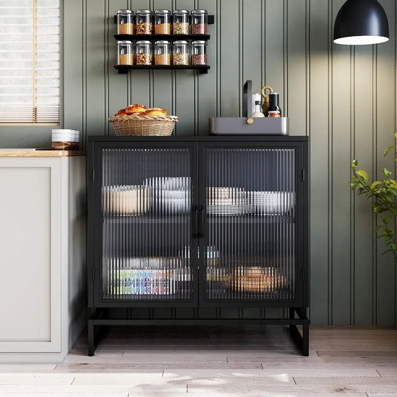 Glass side cabinet