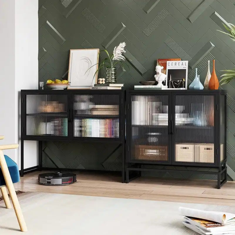 Glass side cabinet