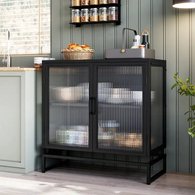 Glass side cabinet