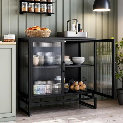 Glass side cabinet