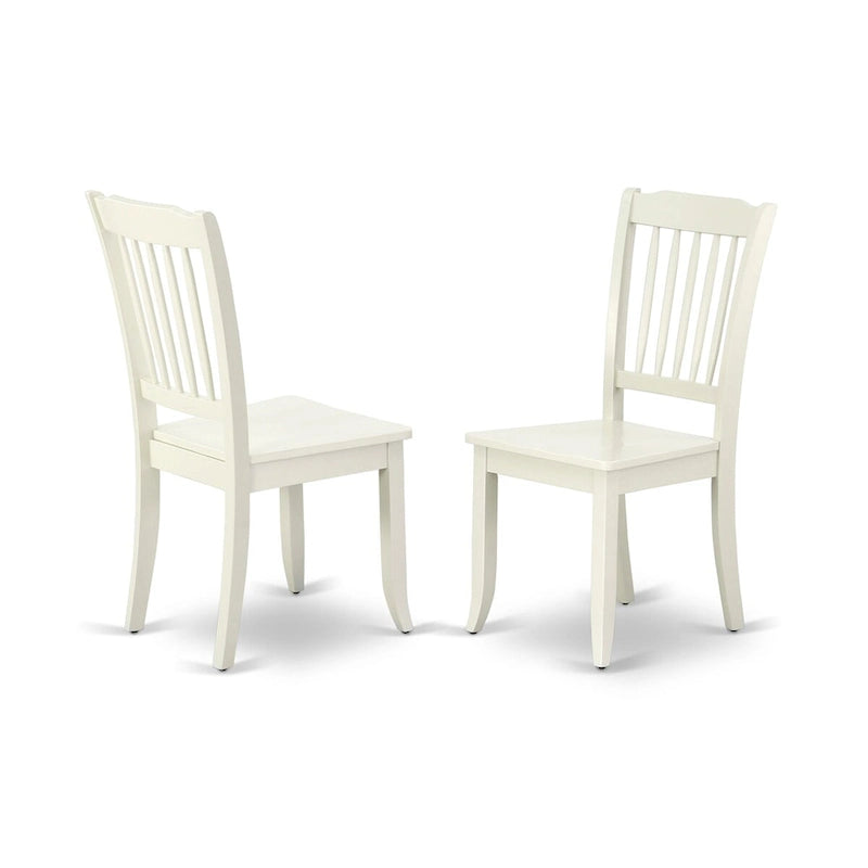 East West Furniture Kitchen Table Set- A Round Dining Table and Dining Room Chairs, Linen White (Pieces Options)