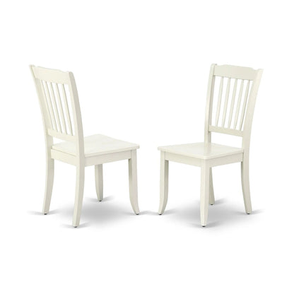 East West Furniture Kitchen Table Set- A Round Dining Table and Dining Room Chairs, Linen White (Pieces Options)