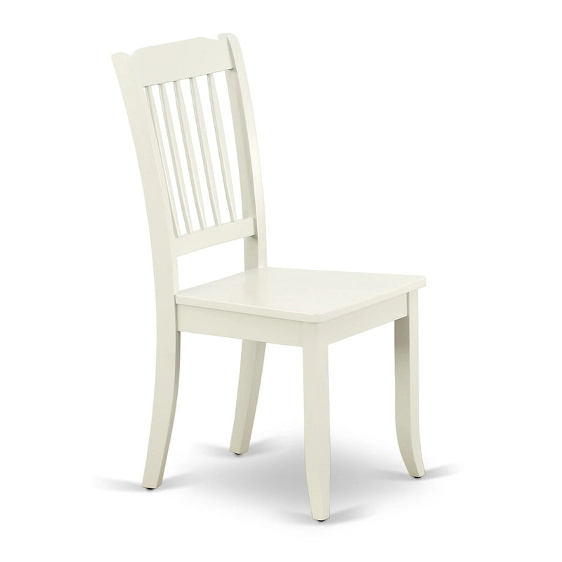 East West Furniture Kitchen Table Set- A Round Dining Table and Dining Room Chairs, Linen White (Pieces Options)