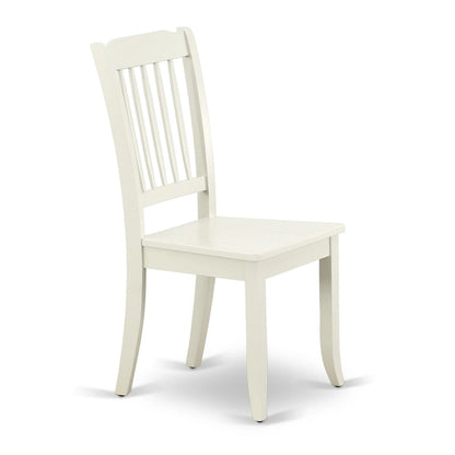 East West Furniture Kitchen Table Set- A Round Dining Table and Dining Room Chairs, Linen White (Pieces Options)