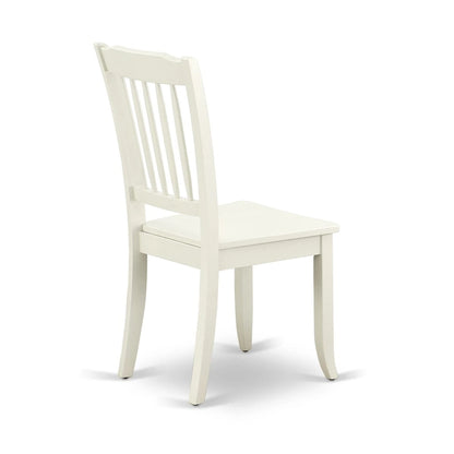 East West Furniture Kitchen Table Set- A Round Dining Table and Dining Room Chairs, Linen White (Pieces Options)
