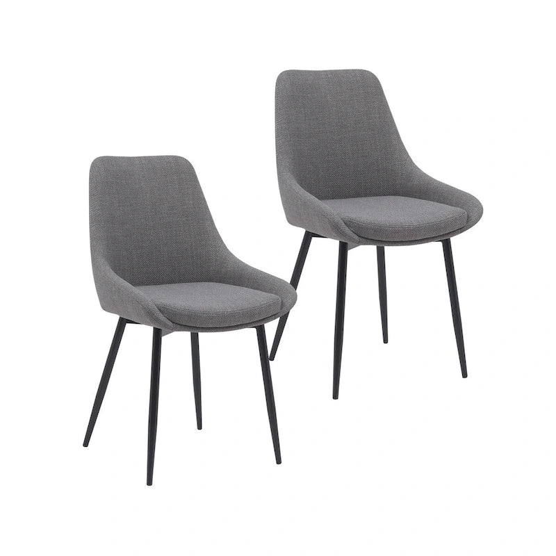 Porthos Home Orin Fabric Dining Chairs with Steel Legs, Set of 2