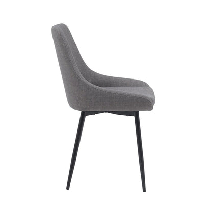 Porthos Home Orin Fabric Dining Chairs with Steel Legs, Set of 2