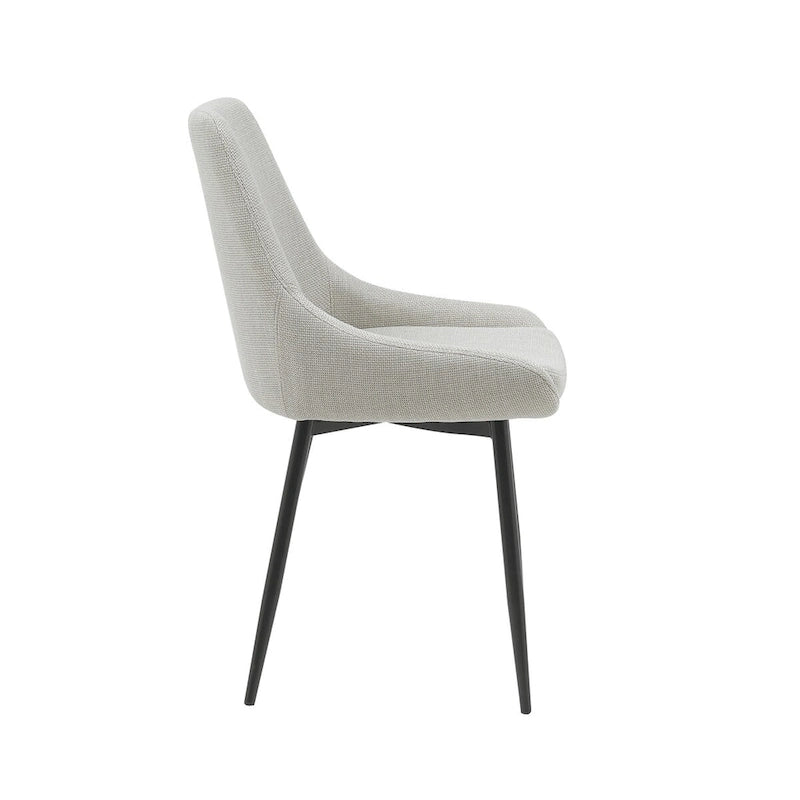 Porthos Home Orin Fabric Dining Chairs with Steel Legs, Set of 2