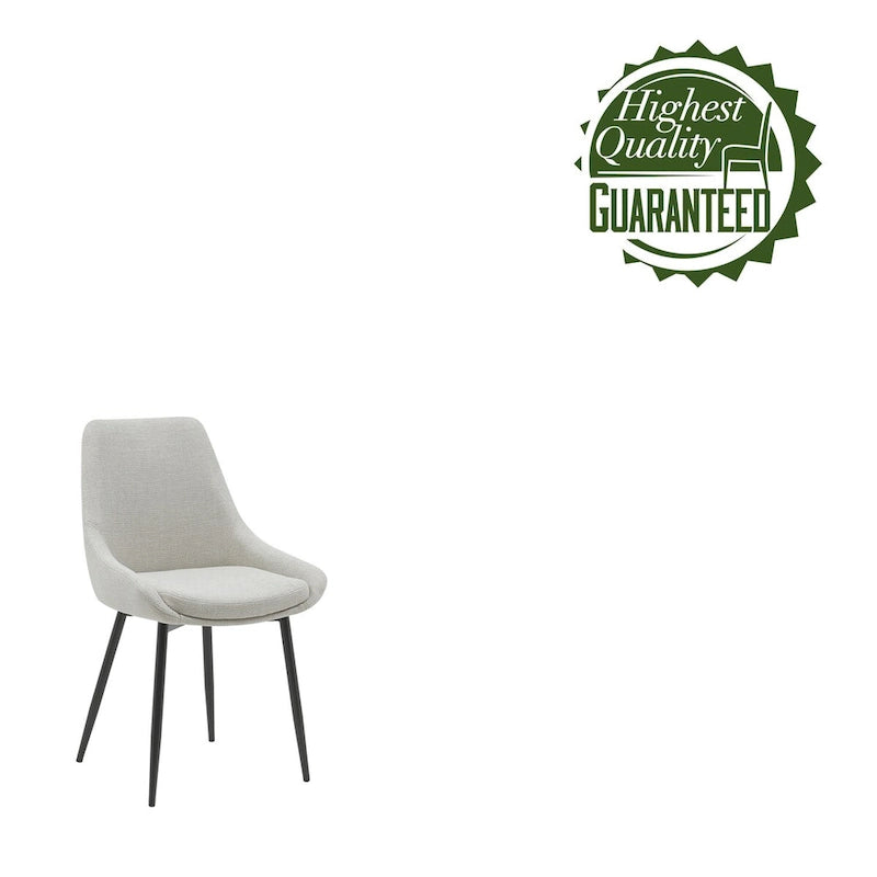 Porthos Home Orin Fabric Dining Chairs with Steel Legs, Set of 2