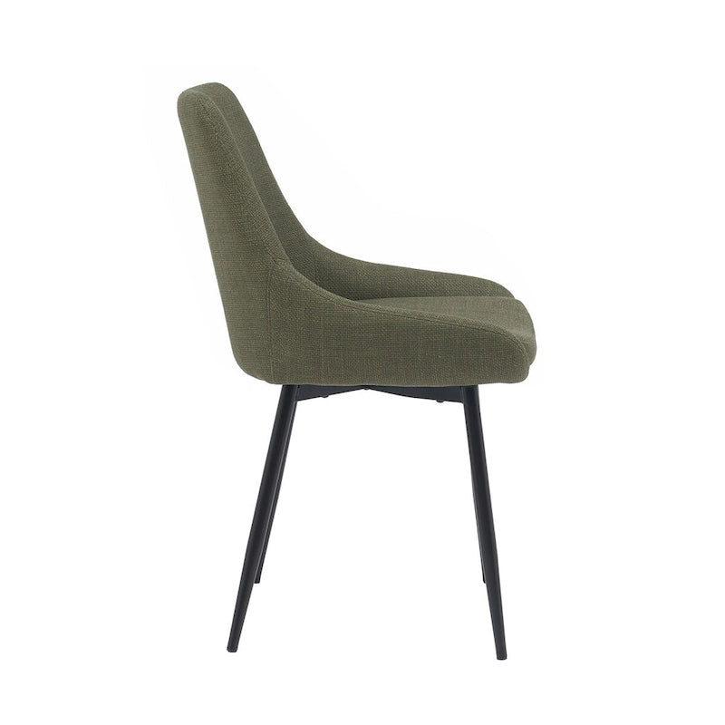 Porthos Home Orin Fabric Dining Chairs with Steel Legs, Set of 2