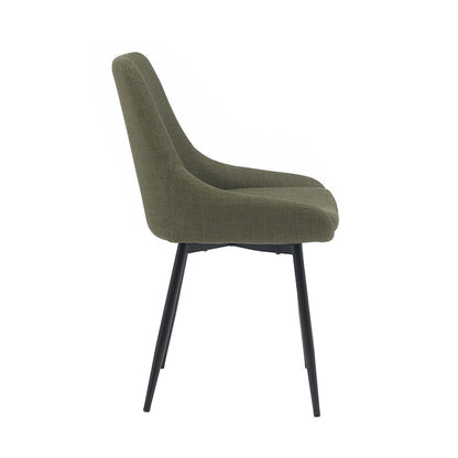 Porthos Home Orin Fabric Dining Chairs with Steel Legs, Set of 2