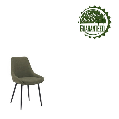 Porthos Home Orin Fabric Dining Chairs with Steel Legs, Set of 2