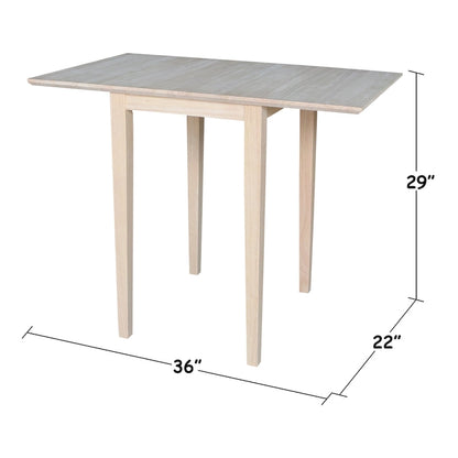 International Concepts Small Drop Leaf Shaker Style Dining Table