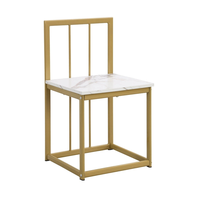 7-Piece Iron Dining Table Set with Table and Six Chairs
