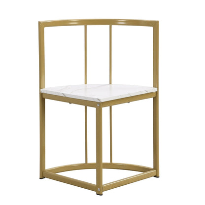 7-Piece Iron Dining Table Set with Table and Six Chairs