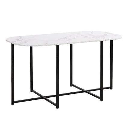 7-Piece Iron Dining Table Set with Table and Six Chairs