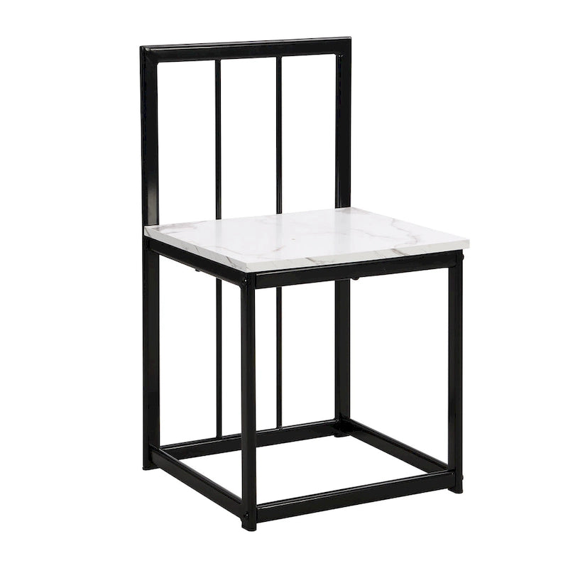 7-Piece Iron Dining Table Set with Table and Six Chairs