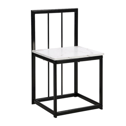 7-Piece Iron Dining Table Set with Table and Six Chairs